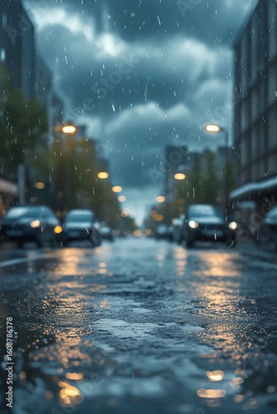 Obraz Dramatic Cloudy Sky Before Rain – Natural Weather Scene