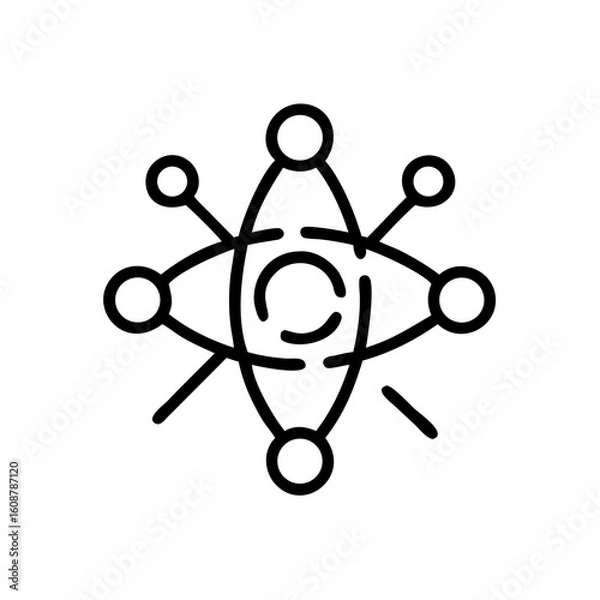 Fototapeta Scissors Icon for Creativity and Crafting Topics