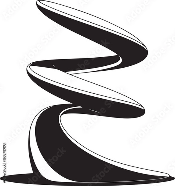 Obraz Bold Wave Silhouette Vector Art