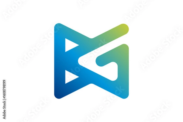 Obraz BG Futuristic Monogram Letter Logo