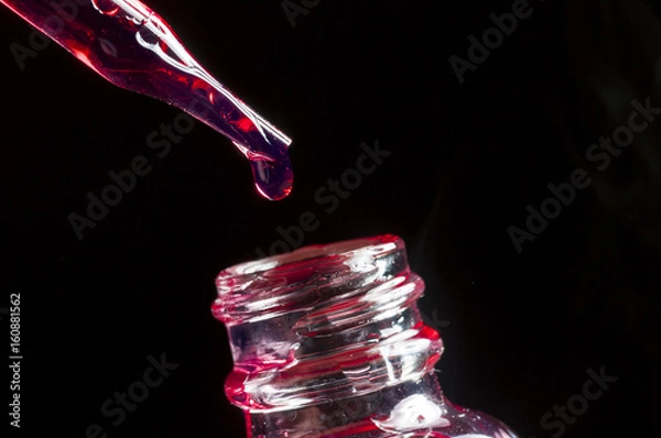 Obraz Bottle and pipette with liquid for electronic cigarettes