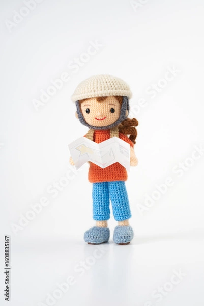 Fototapeta あみぐるみ人形　防災・避難訓練