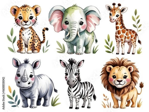 Obraz wild animals collection