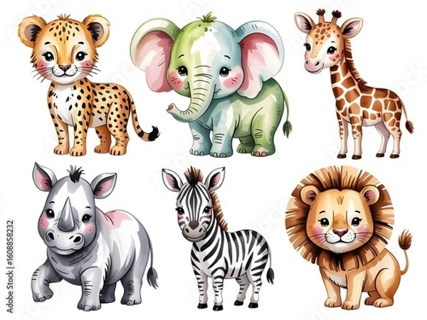 Obraz wild animals collection