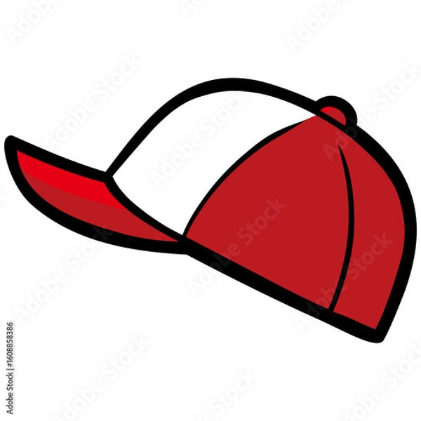 Fototapeta Trucker Hat Cap Drawing Vector Illustration