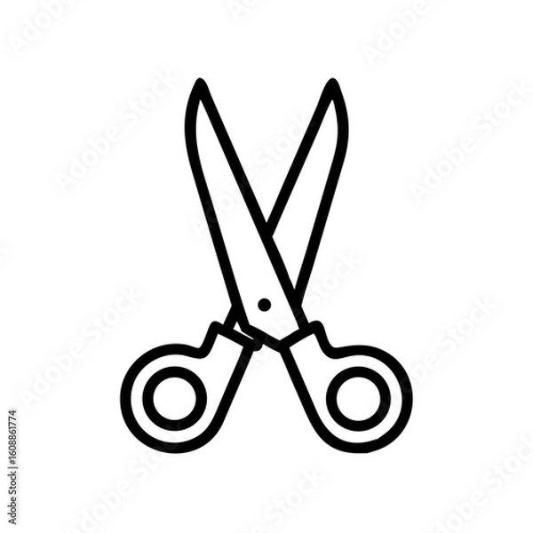 Obraz Scissors Icon for Creativity and Crafting Topics