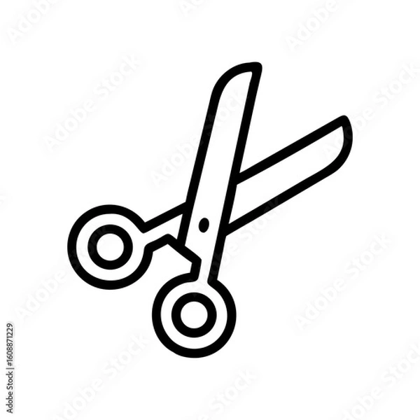 Fototapeta Scissors Icon for Creativity and Crafting Topics