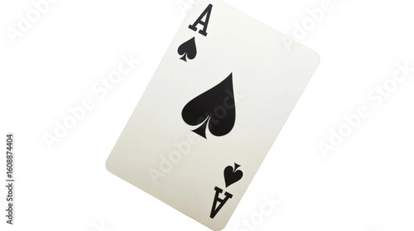 Fototapeta ace of spades on white background