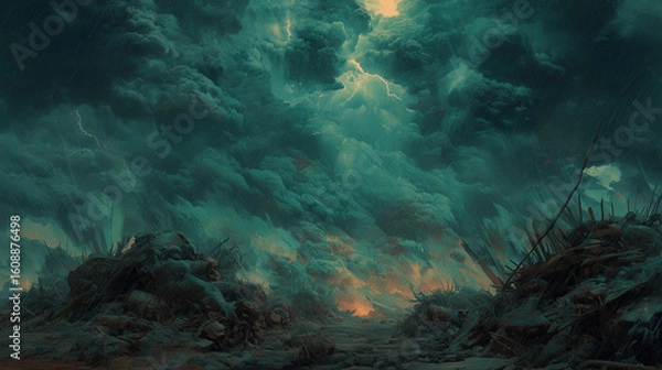 Obraz 荒廃した土地