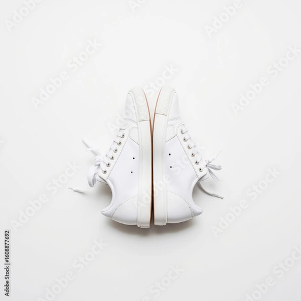 Obraz White Sneakers on White Background