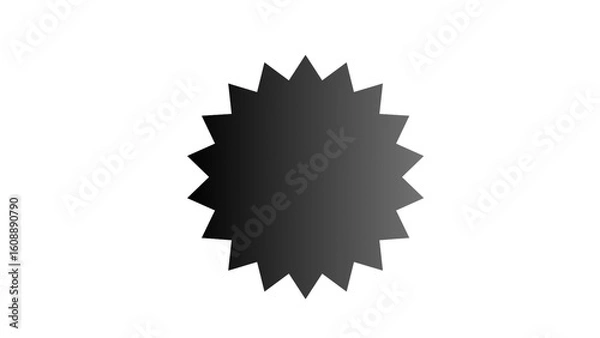 Obraz Hexagonal icon isolated on white