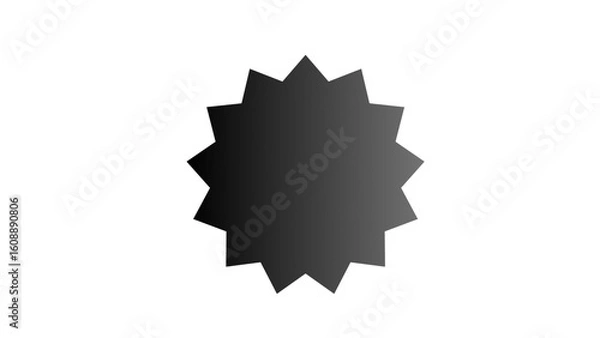 Obraz Hexagonal icon isolated on white