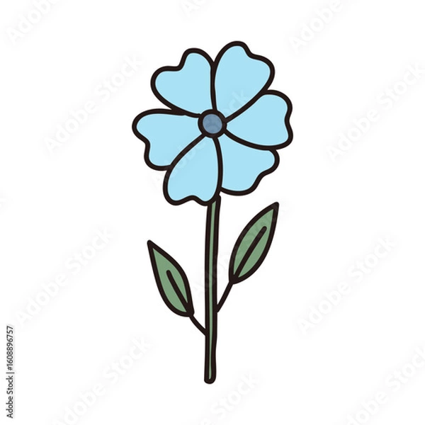 Obraz Hand-drawn Style Cute Flower Vector