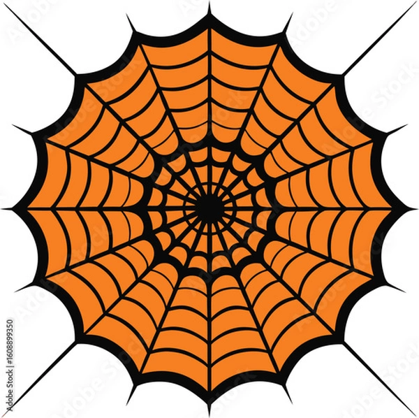 Obraz halloween spider web vector icon on a transparent background.