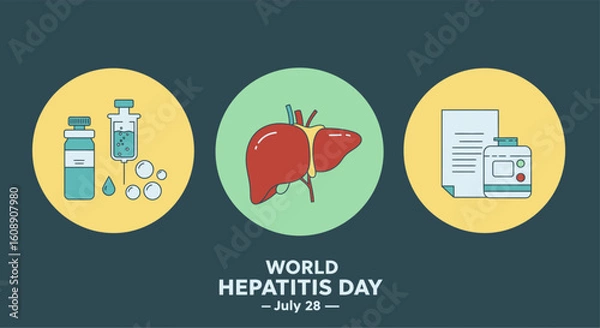 Fototapeta World Hepatitis Day Prevention Infographic

