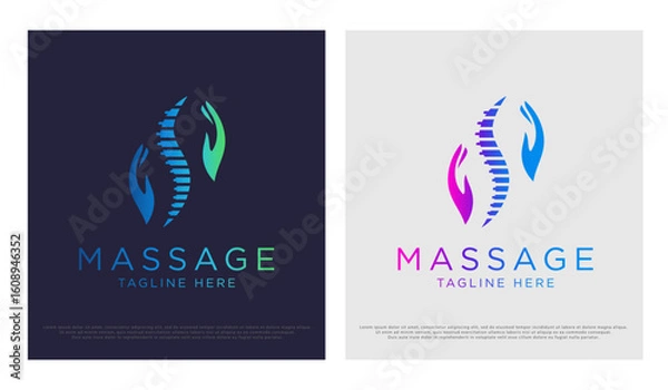 Obraz Modern Chiropractic logo design vector with creative abstract concept
