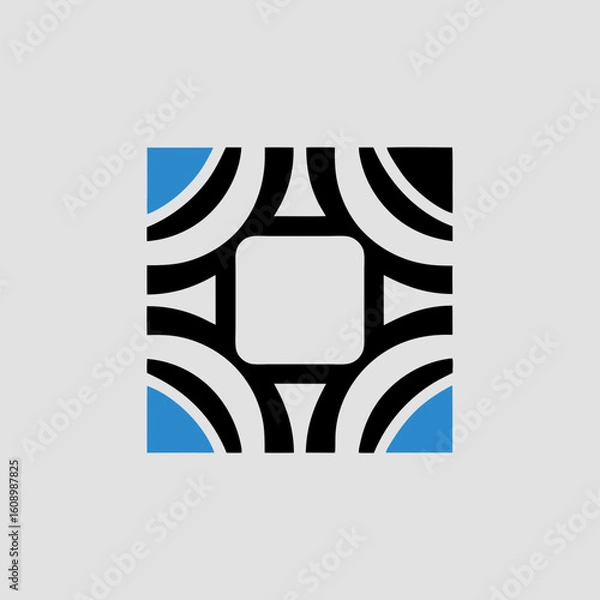 Fototapeta “Isometric Cube & Abstract Geometric Shapes – Modern Vector Art Set”