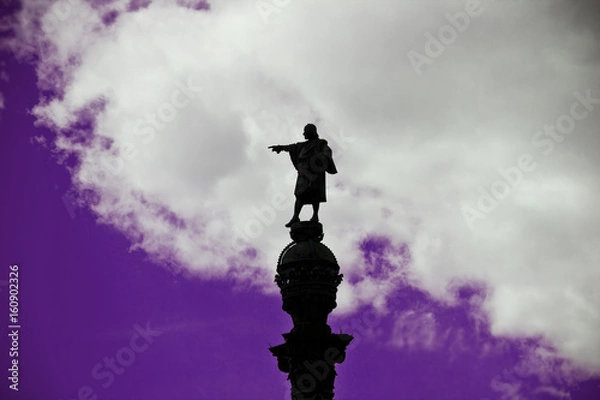 Obraz Statue of Christopher Columbus pointing America