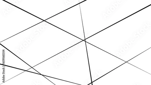 Fototapeta Abstract white background with random black lines, Abstract lines in black and white tone of many squares and rectangle shapes on white background.