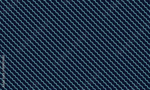Obraz Abstract Seamless Wavy Line Pattern with Bold Repetitive Design