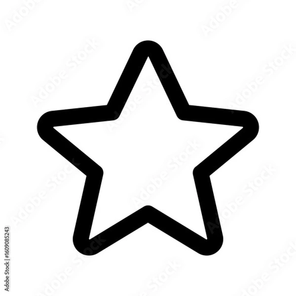 Obraz star outline color icon