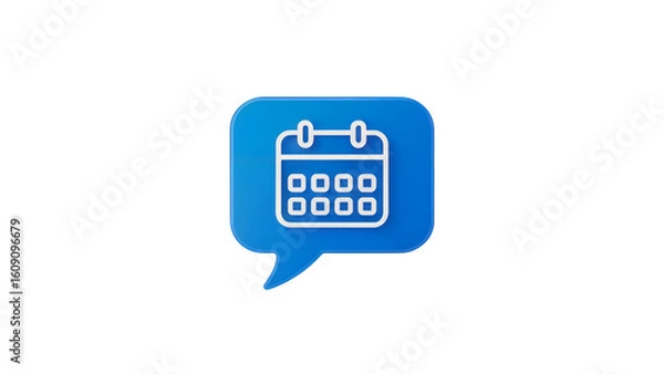 Fototapeta Secure your important dates with this modern calendar reminder icon inside a speech bubble