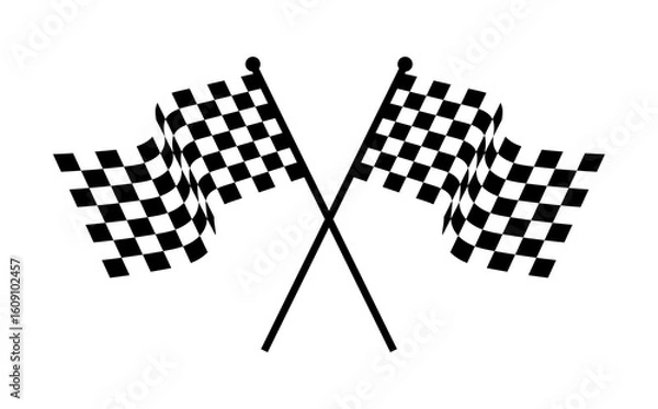 Obraz Race Flag Design Vector Illustration