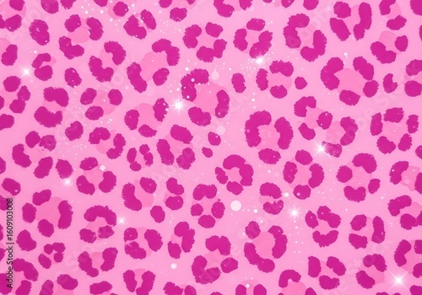 Fototapeta Soft pink glitter leopard pattern