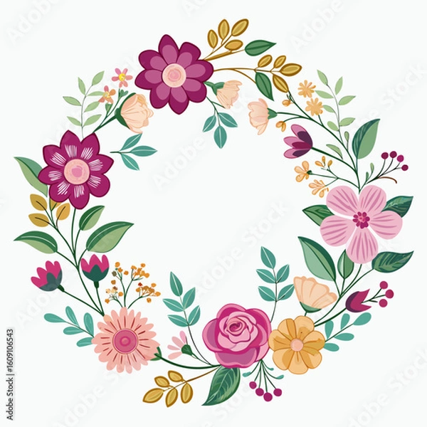 Obraz floral frame with flowers