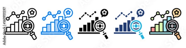 Obraz Visibility icon set multiple style collection