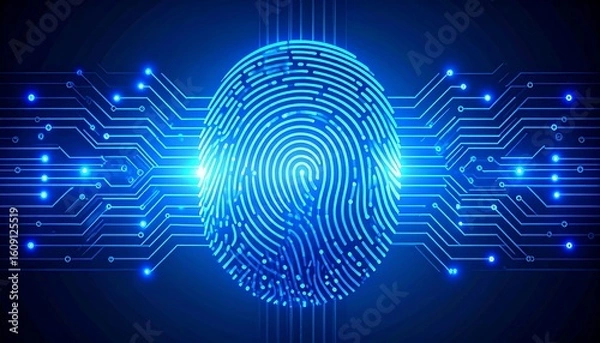 Obraz Fingerprint biometric technology concept