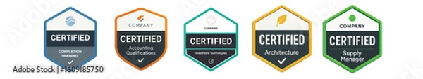 Obraz Certified Business Badges Training, Accounting, Anesthesia, Architecture, Supply Manager