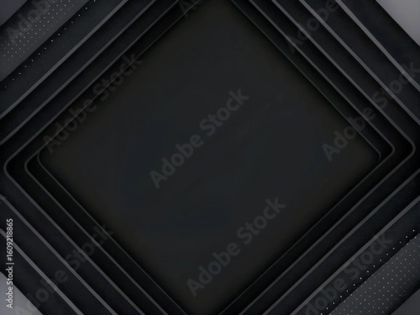 Obraz Elegant Black Geometric Abstract Background