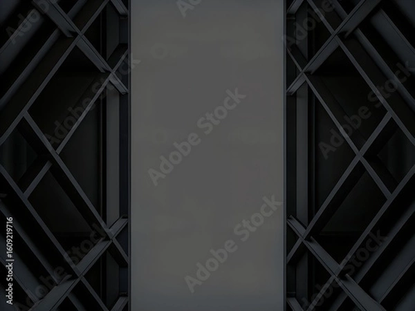 Obraz Elegant Black Geometric Abstract Background