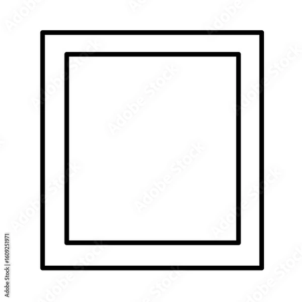 Fototapeta white photo frame icon isolated on white background