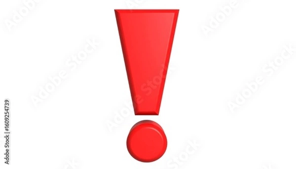Obraz Red exclamation point graphic