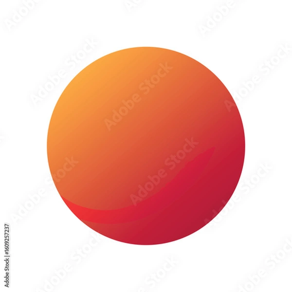 Fototapeta 3d Sphere With Gradient Surface Vector On White