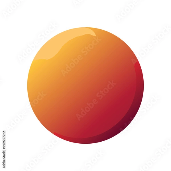 Fototapeta 3d Sphere With Gradient Surface Vector On White