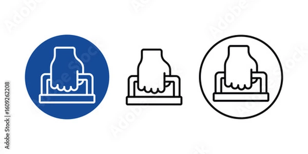 Fototapeta Easy to carry round set icon flat design