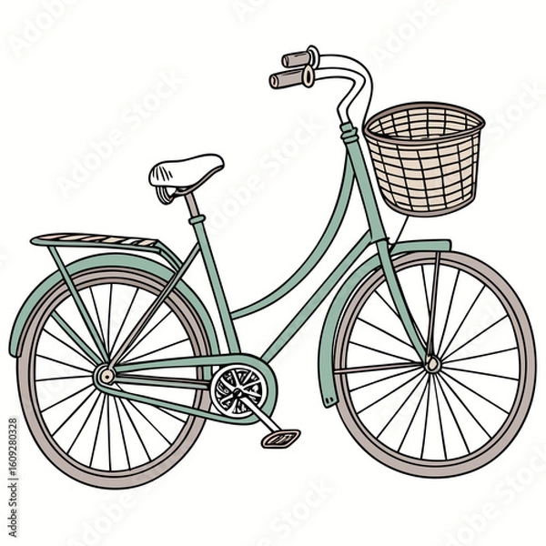 Obraz vintage bicycle vector illustration