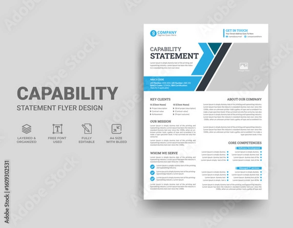 Obraz Capability Statement Template Design	
