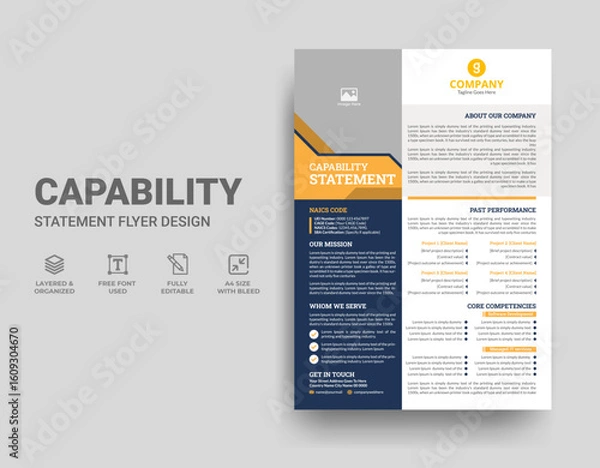 Obraz Capability Statement Template Design	