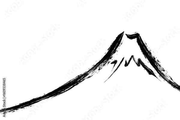 Fototapeta 墨絵風富士山