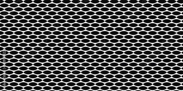 Fototapeta Seamless Pattern with Elliptical Mesh Grid in Black and White for Industrial Design, Textures, Backgrounds, Web, Packaging, and Print Projects