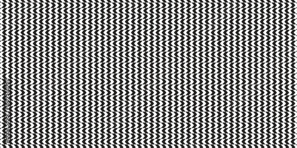 Obraz Seamless Wavy Line Optical Illusion Pattern in Black and White for Abstract Backgrounds, Wallpapers, Textiles, and Visual Design Projects