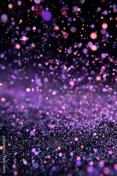 Fototapeta Abstract Background with Bokeh Glitter. Generative AI