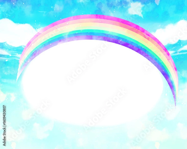 Fototapeta 絵本風の虹