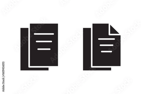 Fototapeta Document icon vector isolated on white background. Paper icon. File Icon