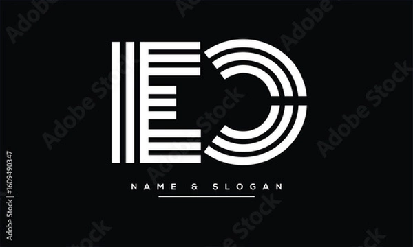 Obraz EC, CE, E, C Abstract Letters Logo Monogram