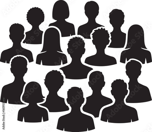 Obraz Diverse Group of People Silhouettes
